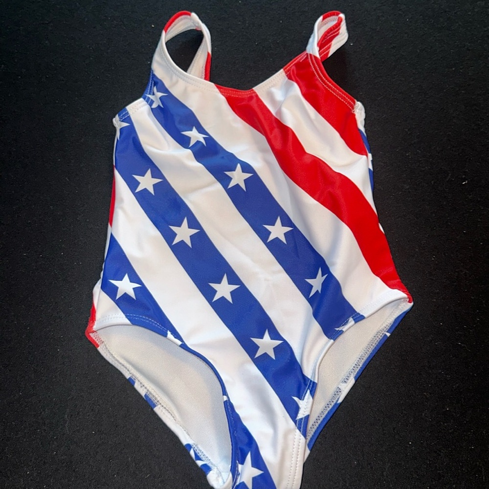 Toddler USA flag one piece- NWOT